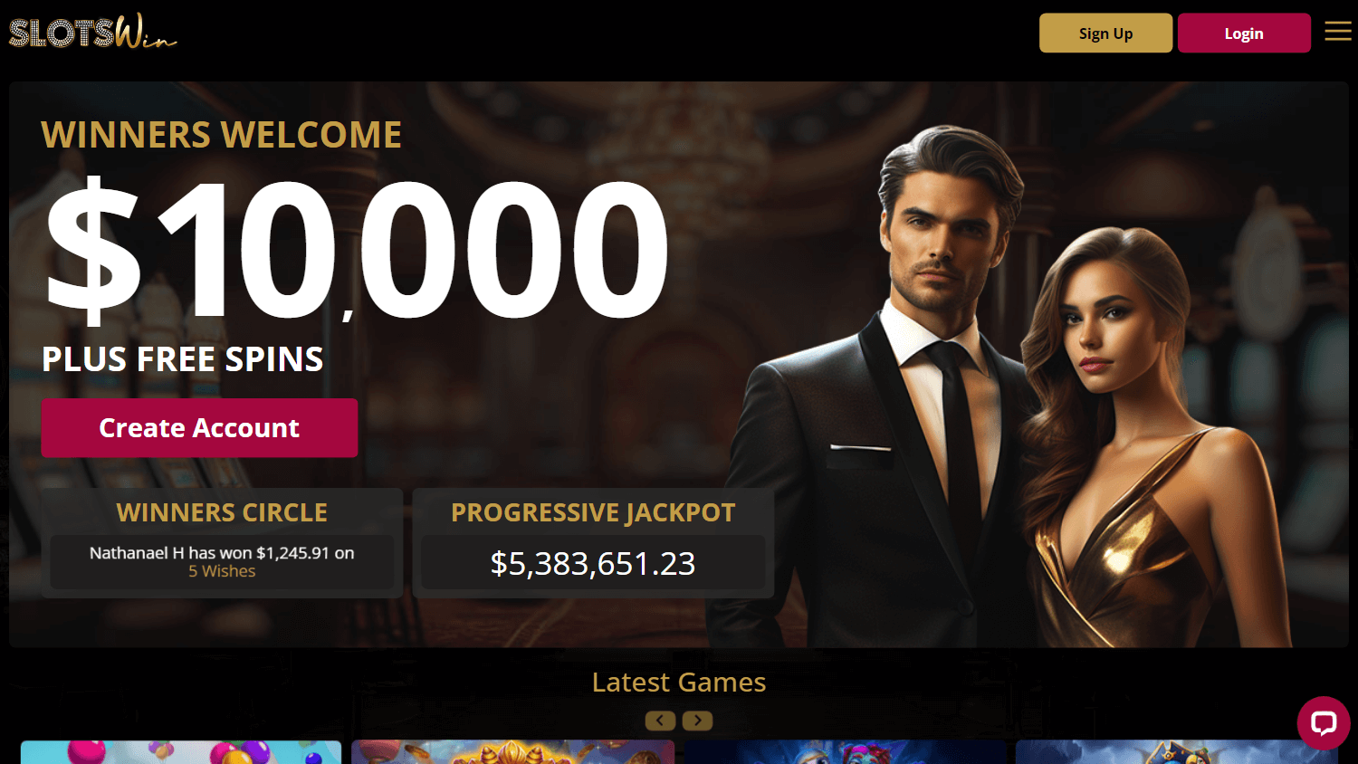 SlotsWin Casino Desktop screenshot