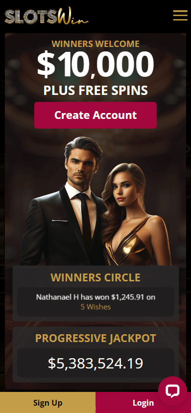 SlotsWin Casino Mobile screenshot